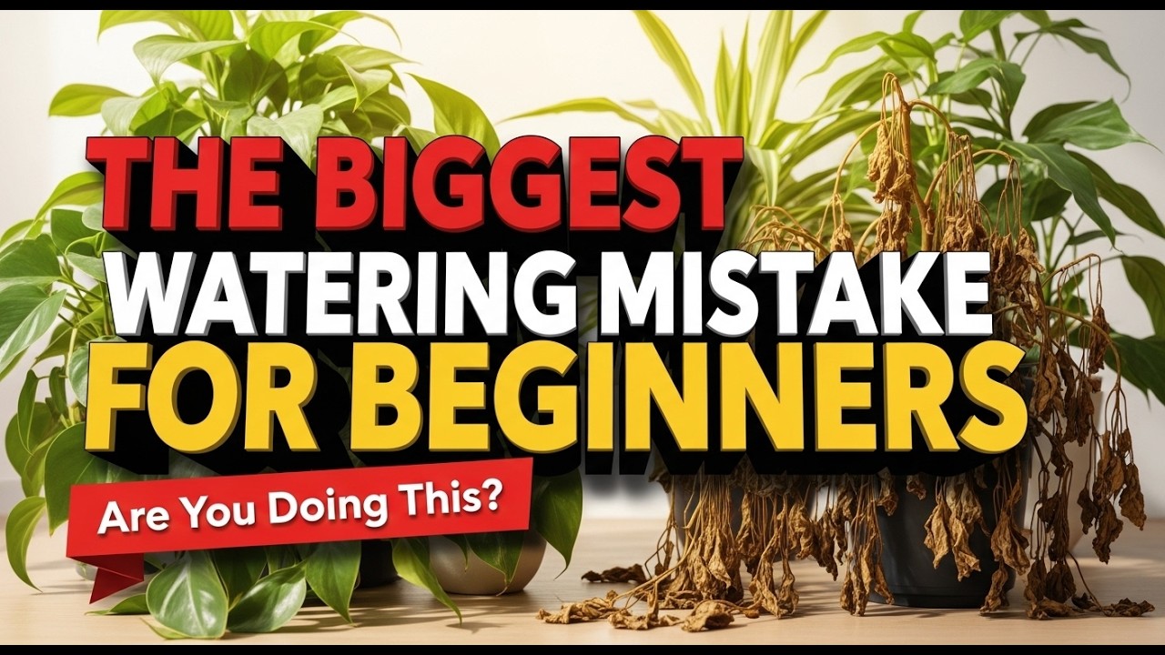 😱💧 The Biggest Mistake Beginners Make with Watering Indoor Plants 🌿🚫