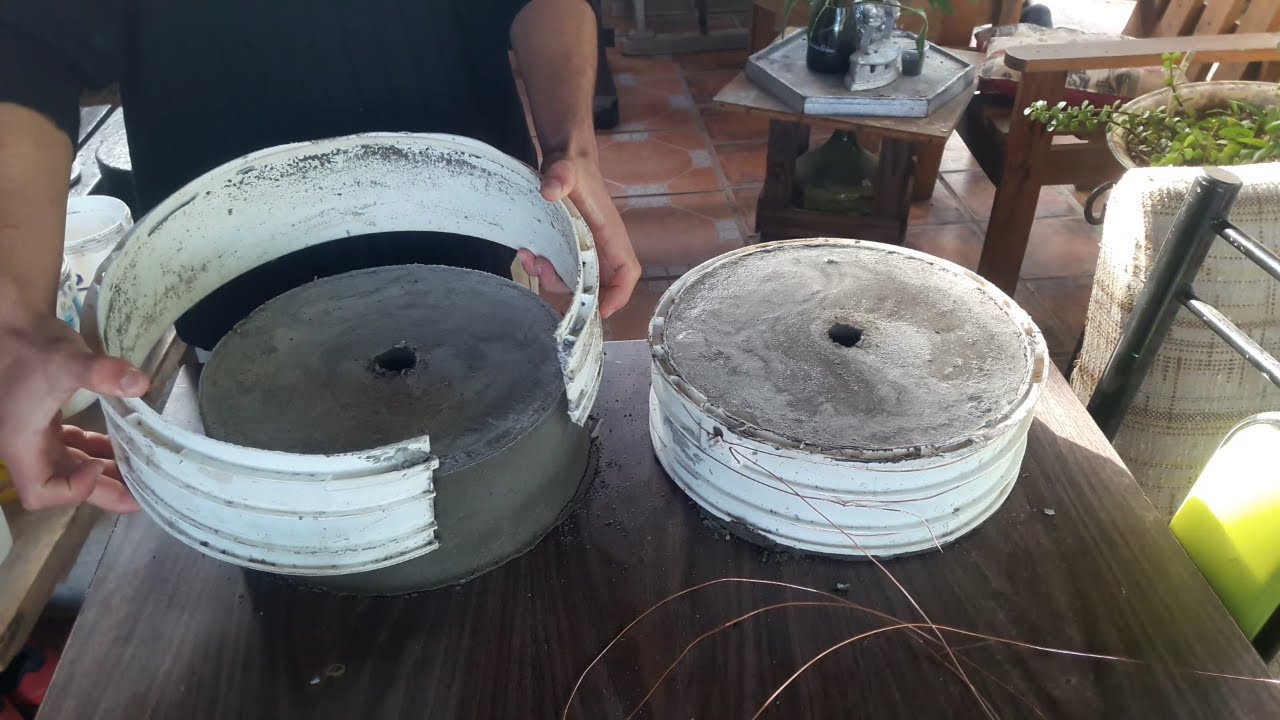 Como fabricar discos de cemento desde 0 con moldes caseros.