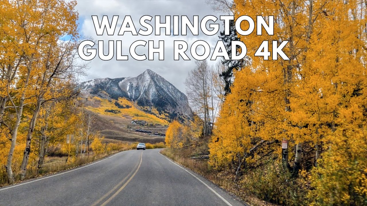 Crested Butte Colorado Scenic Fall Drive | Washington Gulch Road 4K Driving Tour