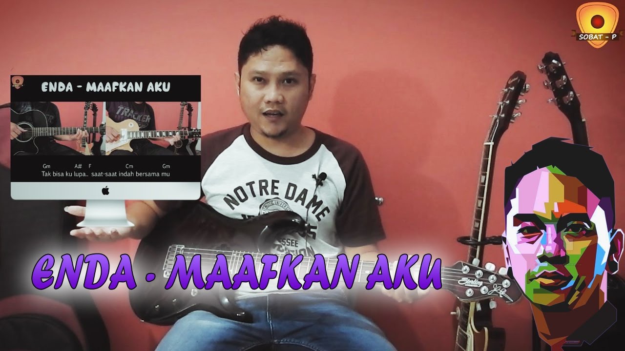 Tutorial Gitar Melodi Enda Ungu - Maafkan Aku [Slow Tempo By Sobat P]