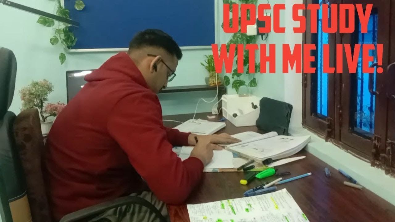 Live study With Me | UPSC | 55/5 Pomodoro ⏰️ | Rain Sound ⛈️