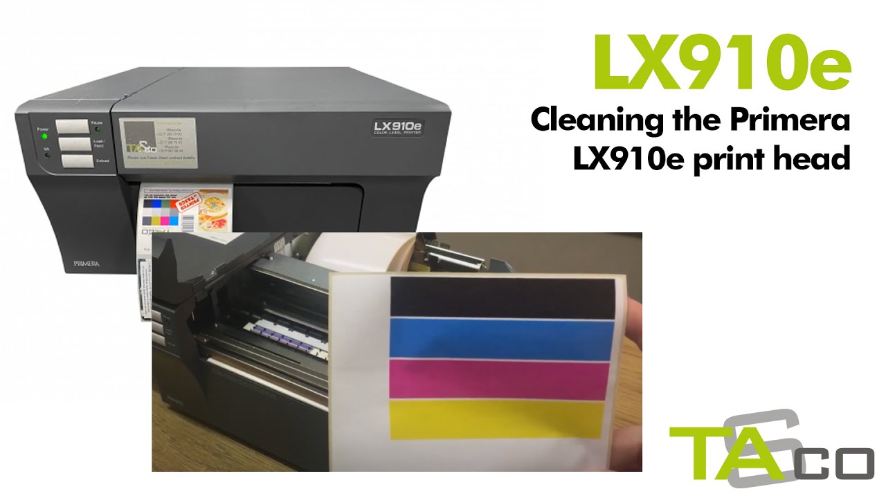 LX910e - Cleaning the Primera LX910e print head