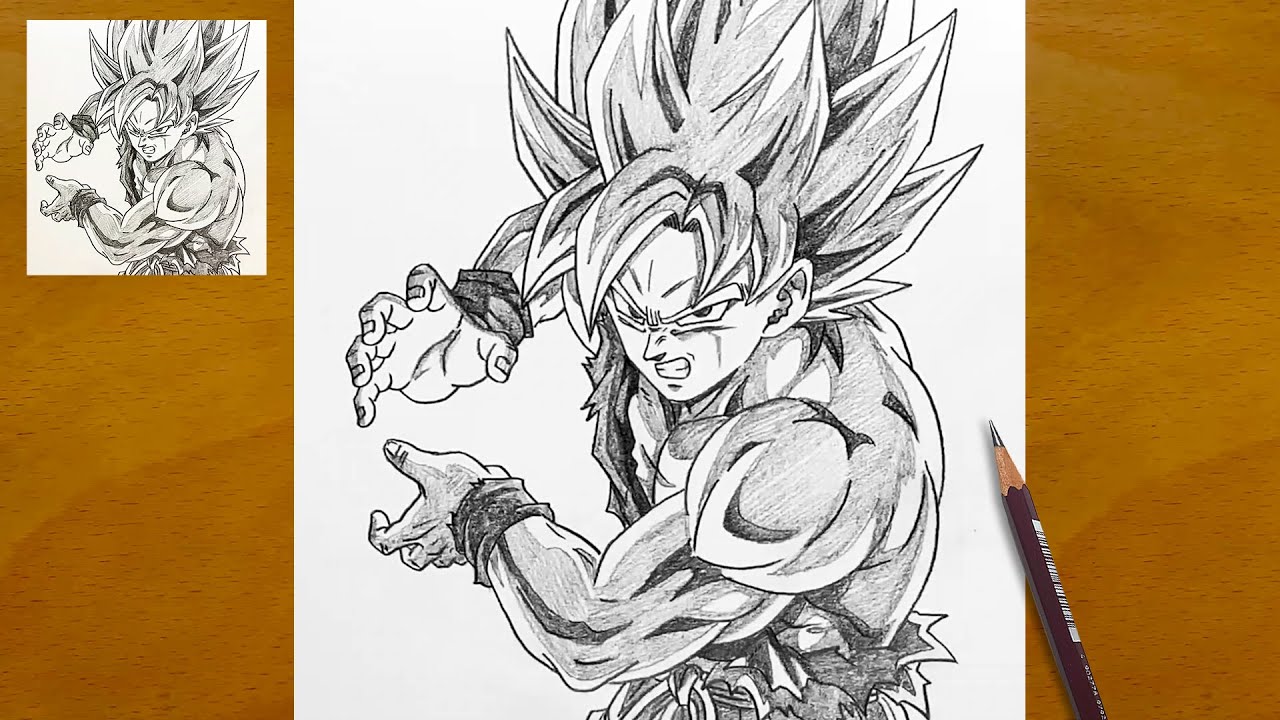 Super Saiyan Goku Drawing Tutorial | Step by Step for Beginners
