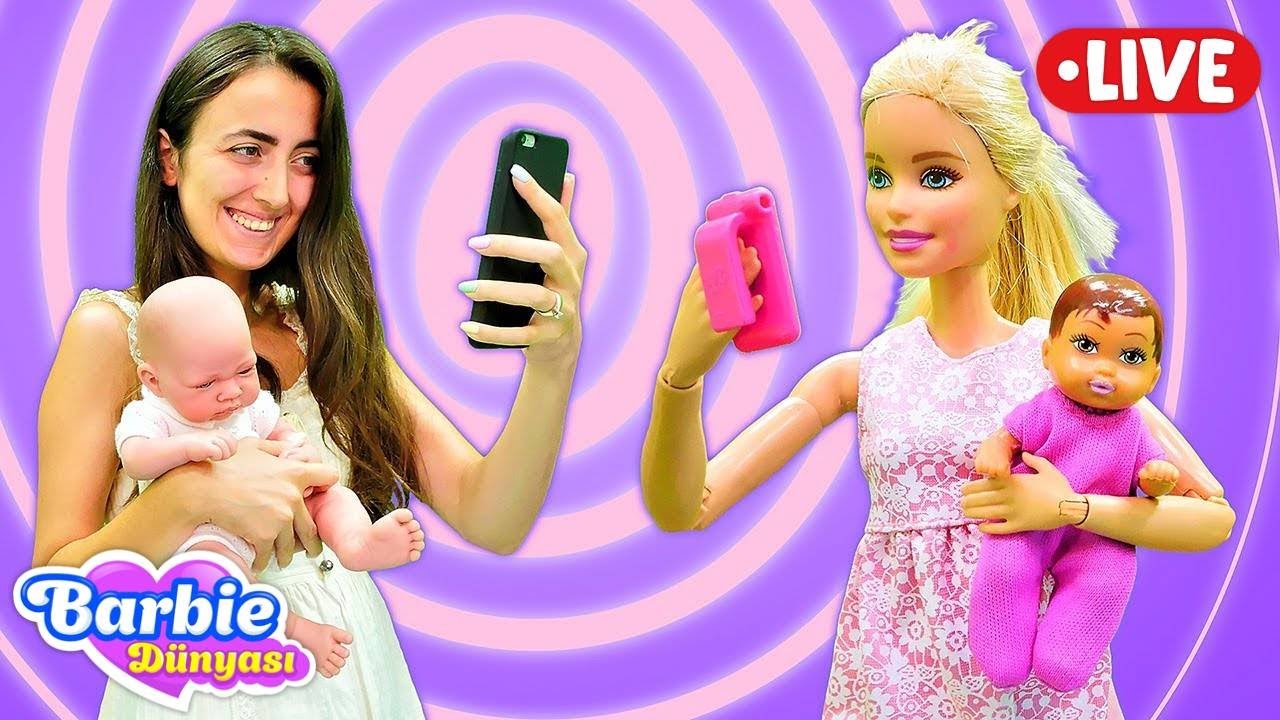 🔴 Barbie videoları! Barbie, Chelsea ve oyuncak bebek ile en g&uuml;zel bebek bakma oyunları!