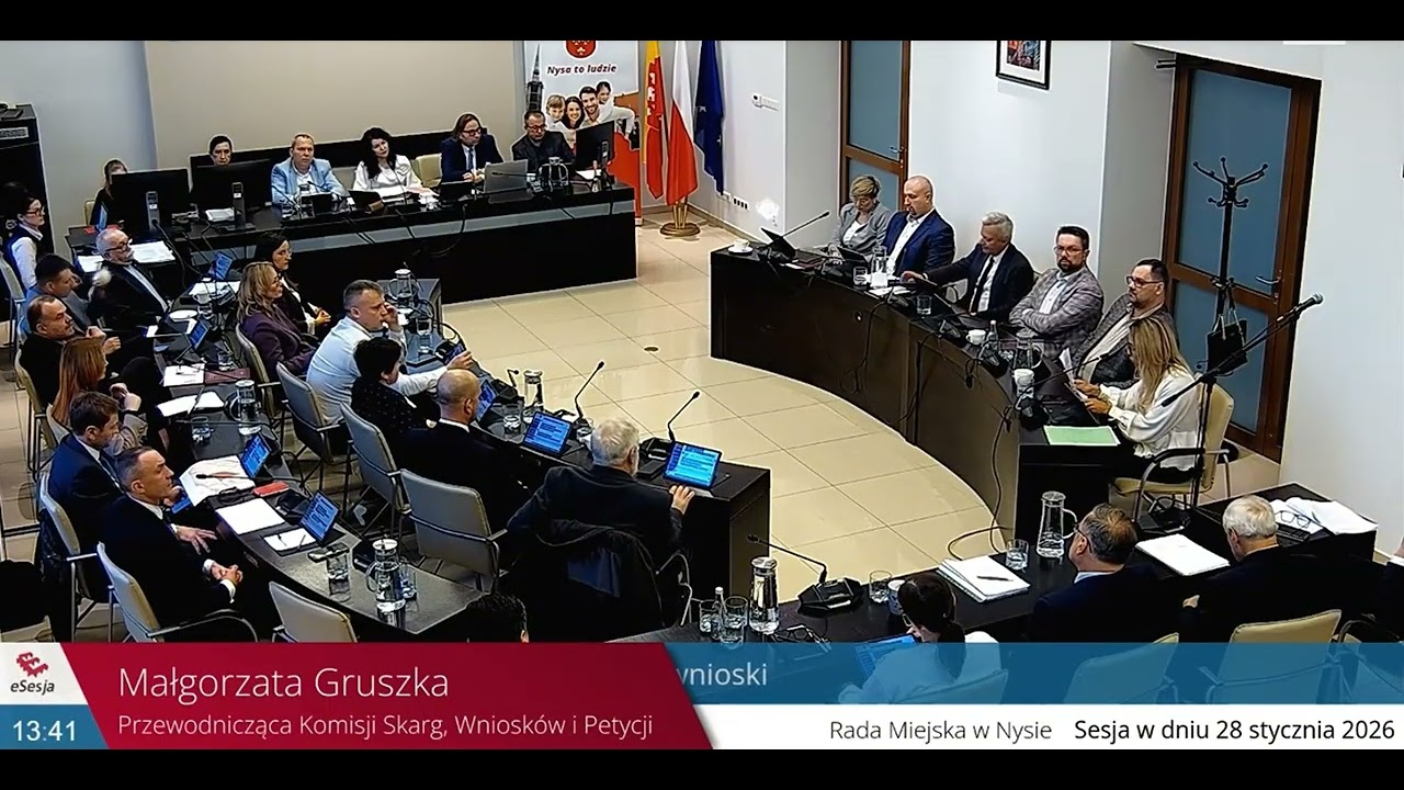 Sesja Rady Miejskiej w Nysie z dnia 28/01/2026 - wystąpienie radnej Małgorzaty Gruszki