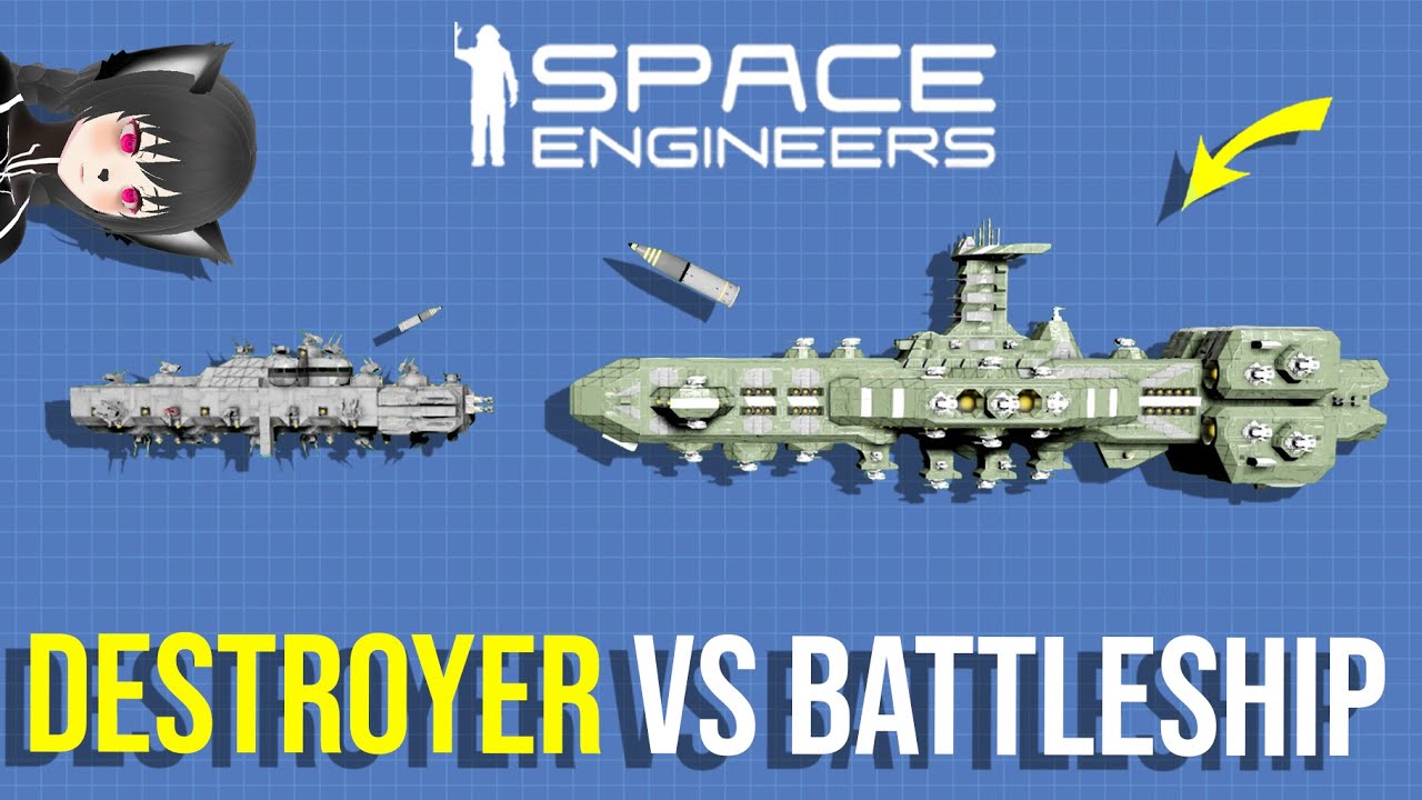 Battleship Lost to Destroyer 20% Its Size, How? Space Engineers Ship Battle