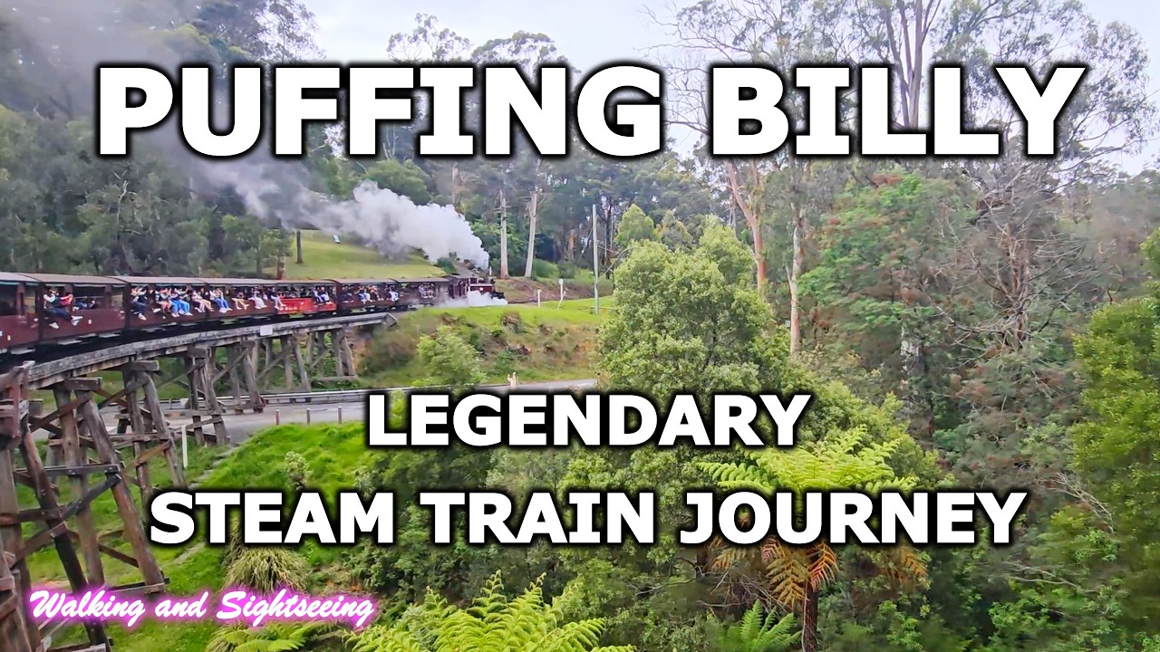 Puffing Billy Steam Train Journey 🚂 Travel Belgrave to Lakeside Dandenong Ranges Victoria Australia