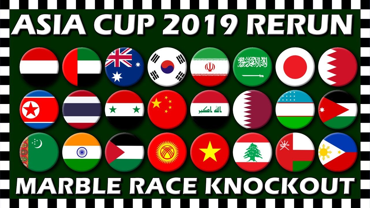 AFC Asian Cup 2019 Marble Race Knockout Rerun - Algodoo