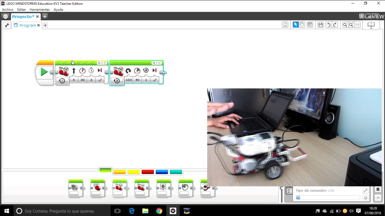 Lego Mindstorms  ev3: Movimiento completo