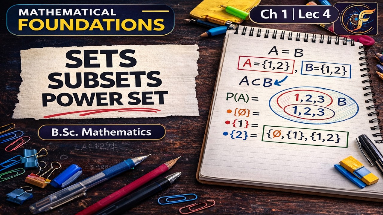 Lecture 4: Equality of Sets, Subsets & Power Set | Comprehensive Theory