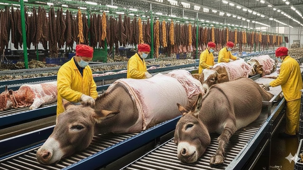 Making Expensive Leather Jackets from Donkey Hides – Full Factory Process 🏭