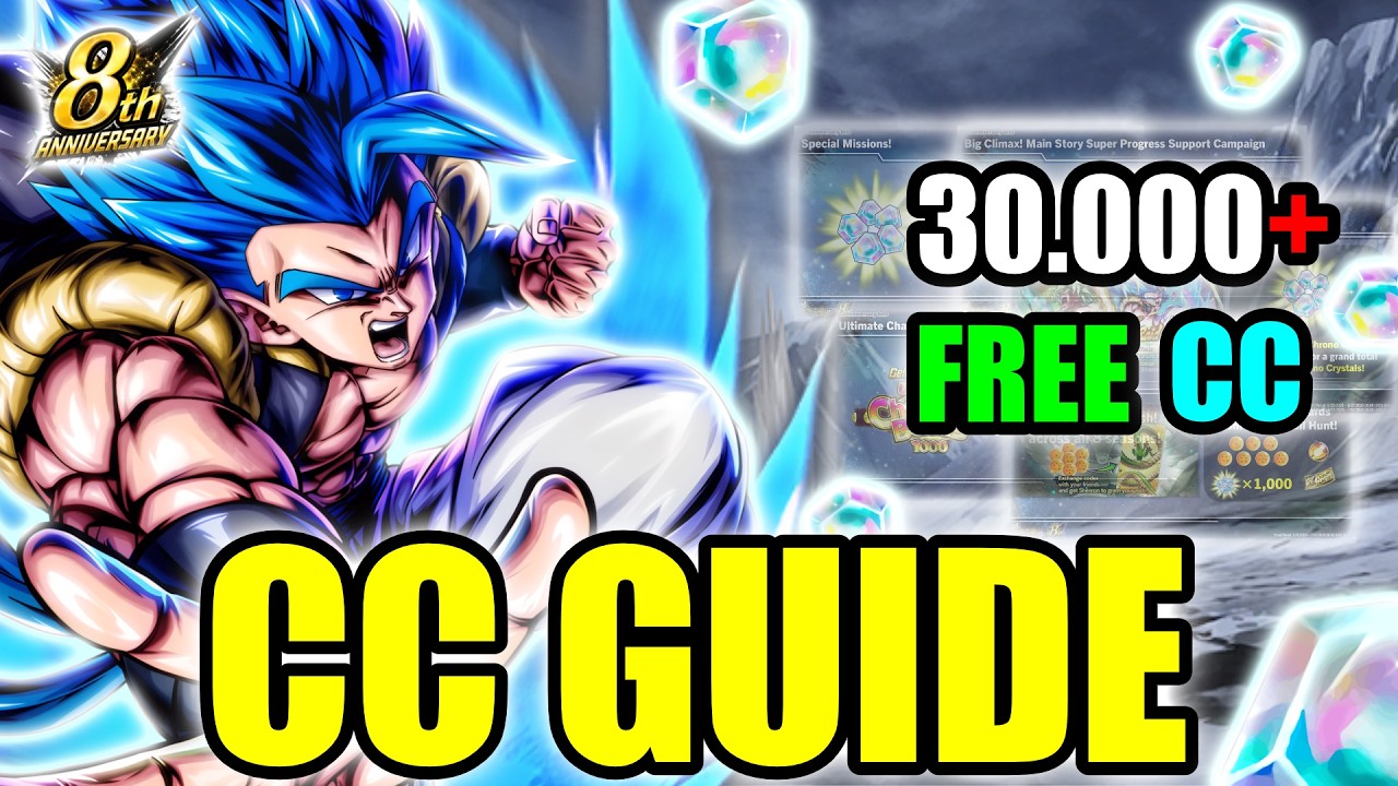 30 000 БЕСПЛАТНЫХ ХРОНО-КРИСТАЛЛОВ!!💎 ГАЙД ПО КРИСТАЛЛАМ К 8-Й ГОДОВЩИНЕ!!🔥 (Dragonball Legends)