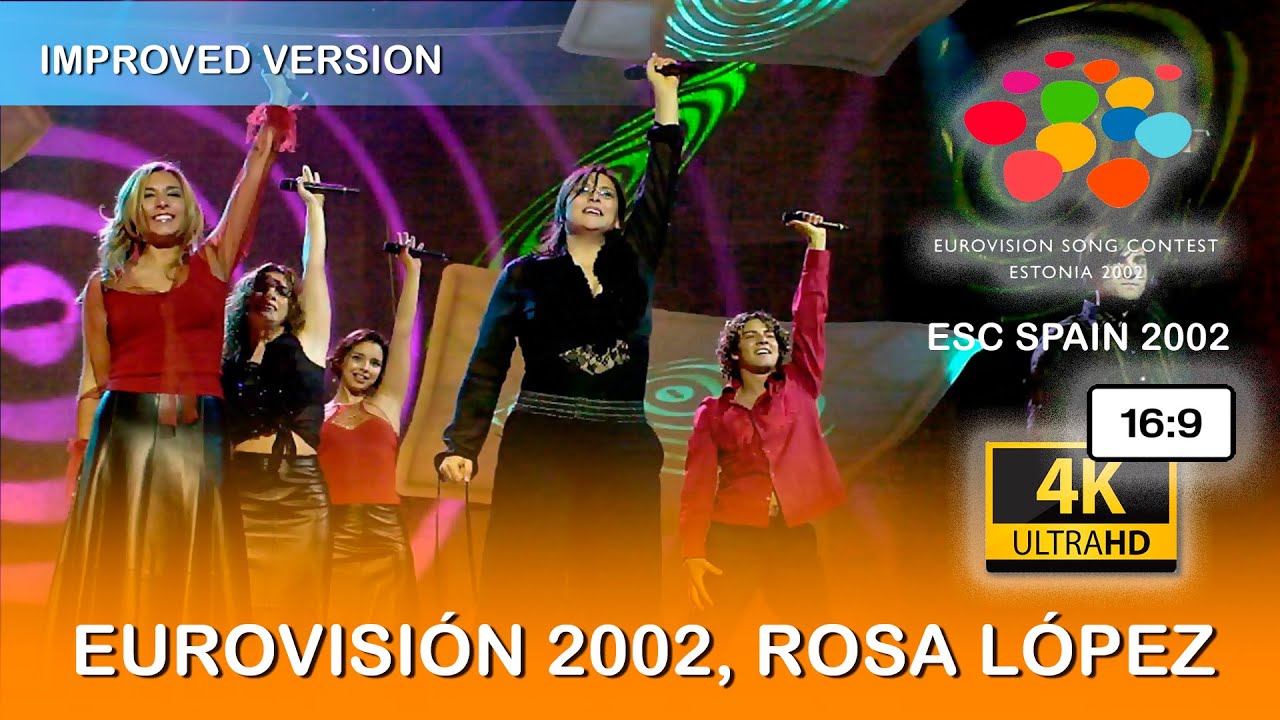 EUROVISION 2002, ROSA LÓPEZ, ESC SPAIN 2002, EUROPE'S LIVING A CELEBRATION in 16:9 and 4K