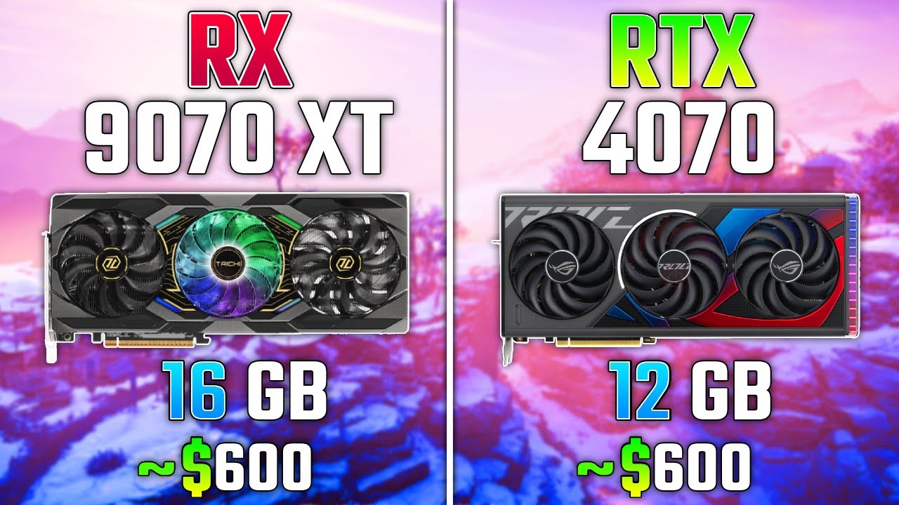 RX 9070 XT vs RTX 4070 | Test in 7 Games