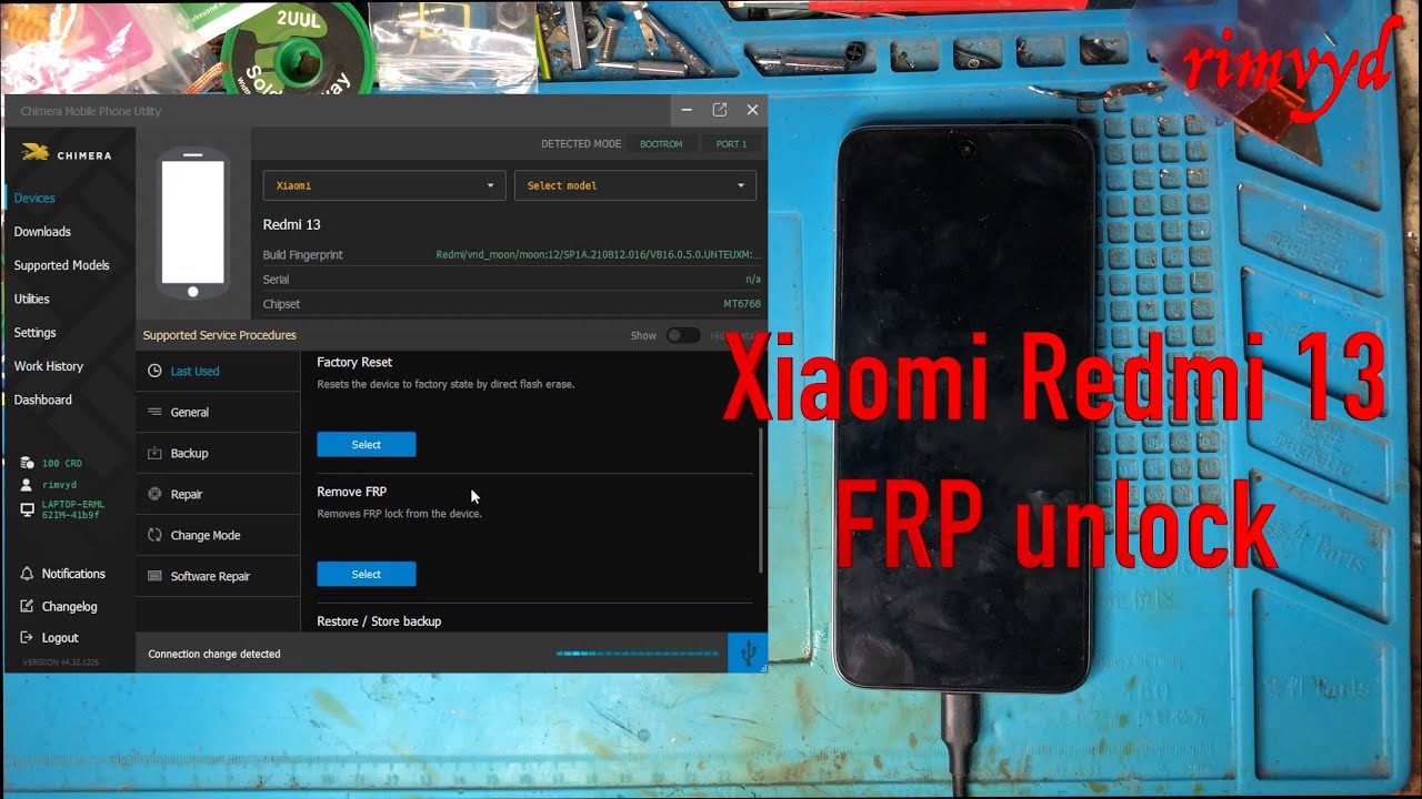 Xiaomi Redmi 13 ,FRP unlock