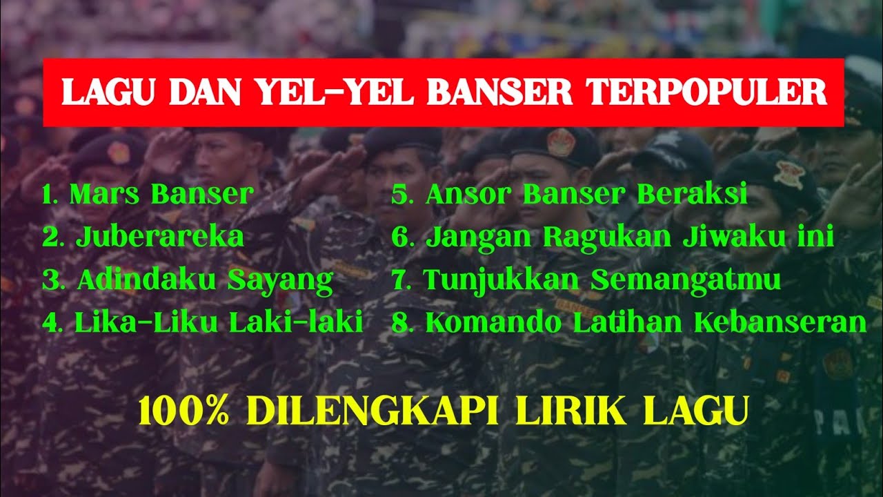 Lagu dan Yel-Yel Banser Terpopuler (Original Song) | Semangat Membara🔥🔥
