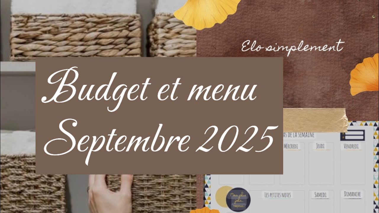 Budget, bullet et menu de Septembre : prête pour la reprise #budget, #famille #organisation #gestion