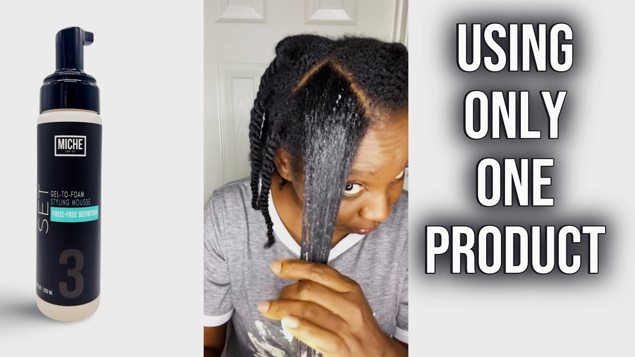 Trying Miche Set Gel to Foam Styling Mousse for Twistout on Type 4 hair