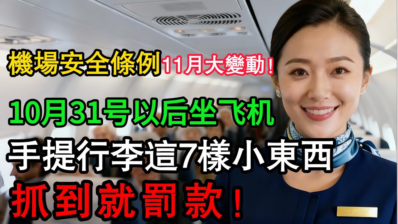 史上最嚴！11月機場新規是個「巨坑」！手提行李一個「不小心」多了這7樣東西，10月31號後，抓到就罰款！早知道早準備，別花冤枉錢。  #航空旅行 #生活经验 #机场 #科普 #百科密码 #搭飞机