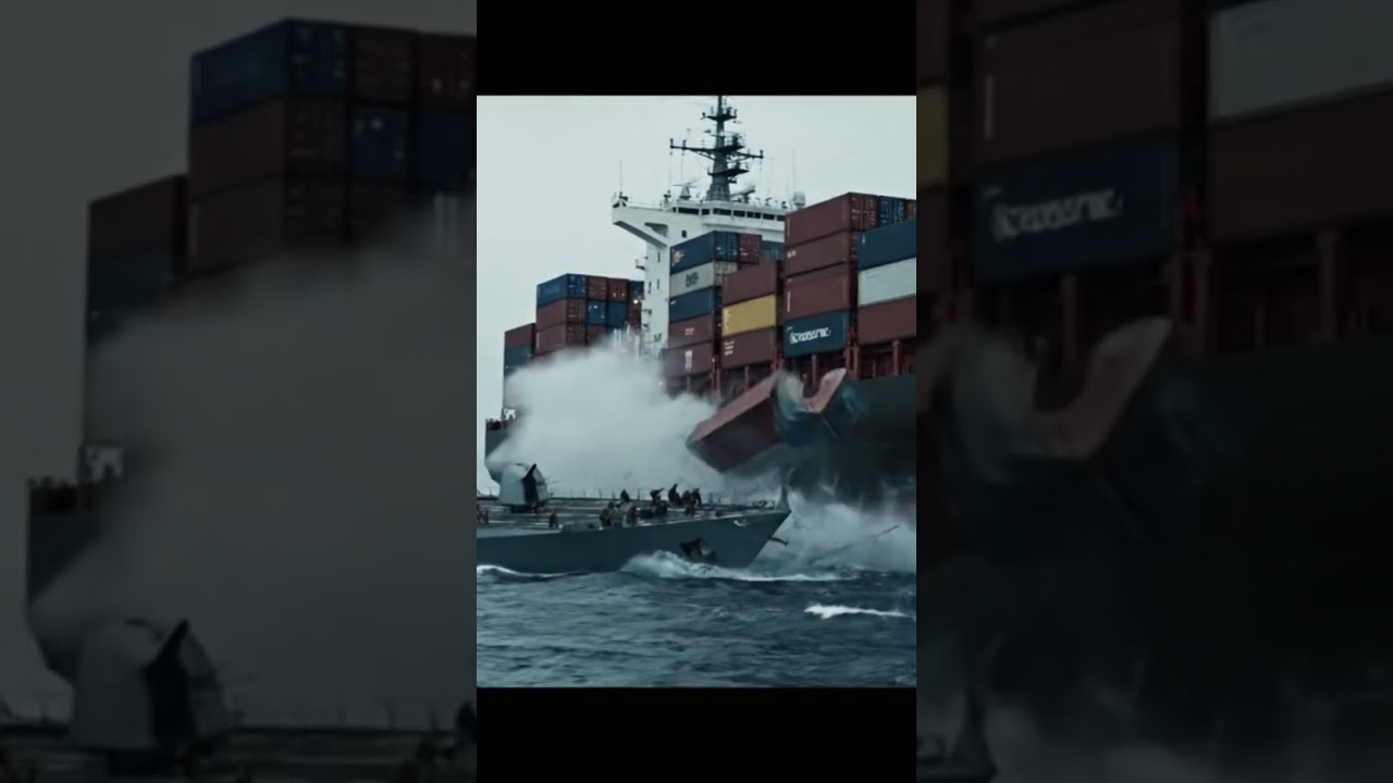Frigate Collides with Cargo Ship