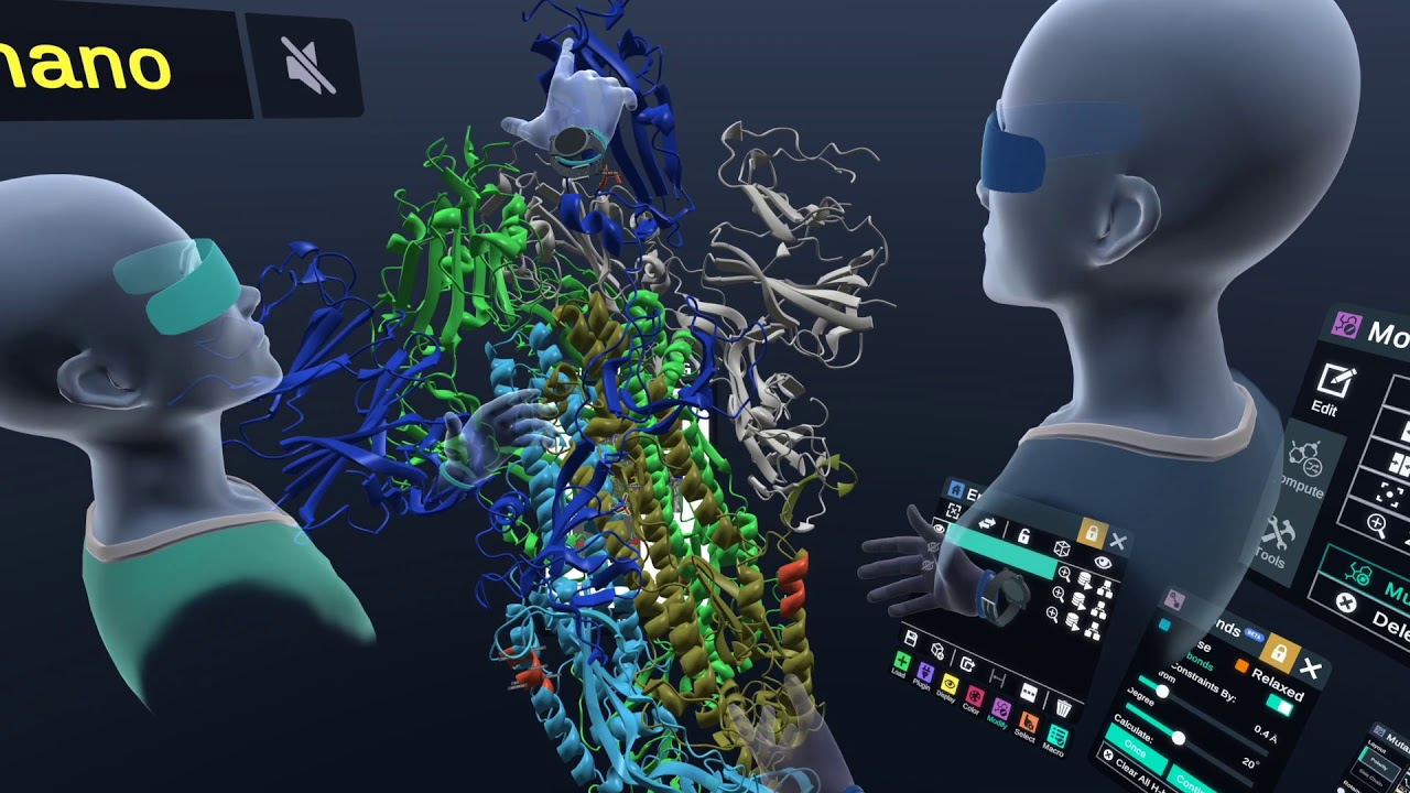 COVID-19 in VR: D614G mutation in SARS-CoV-2 Spike protein