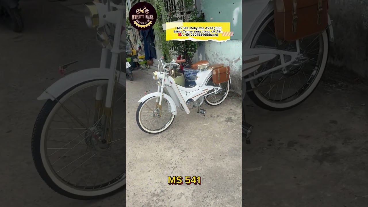 🇫🇷Mobylette AV44 1960 trắng Camay sang trọng, cổ điển, sưu tầm☎️A.Hội 0907584658(Zalo) 