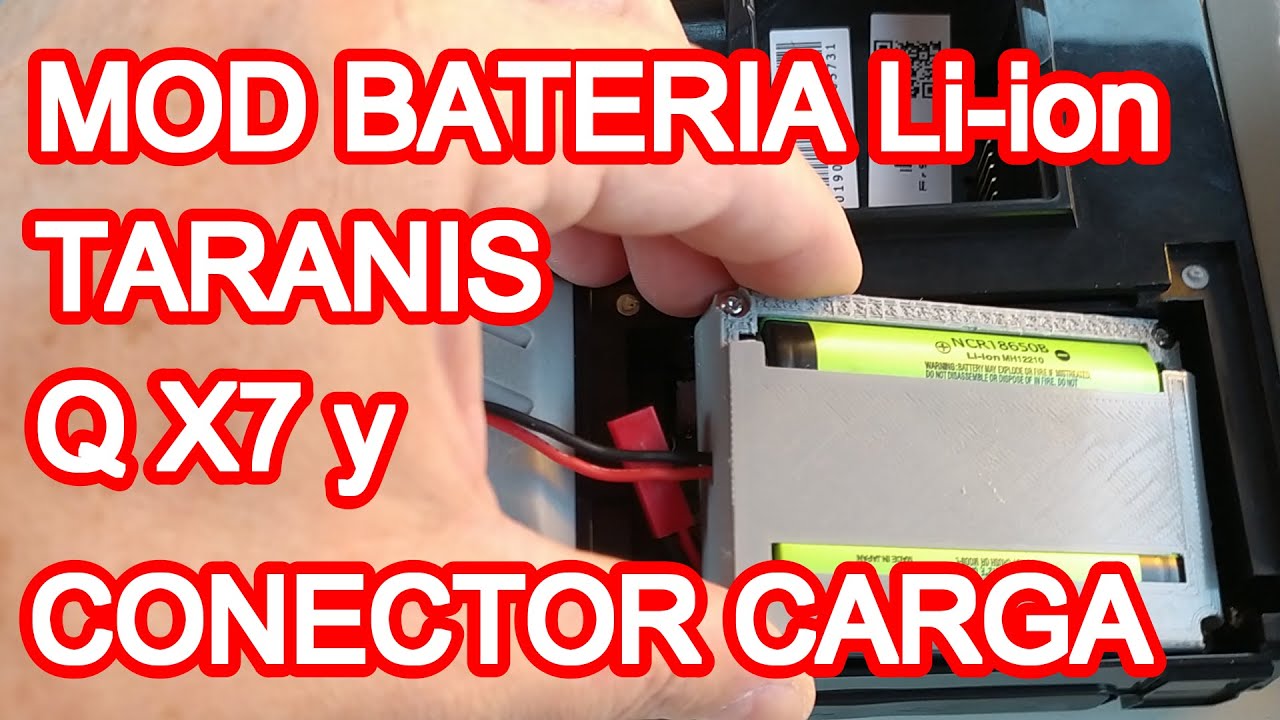 Bateria Li ION para la Taranis Q X7 y conector externo de carga
