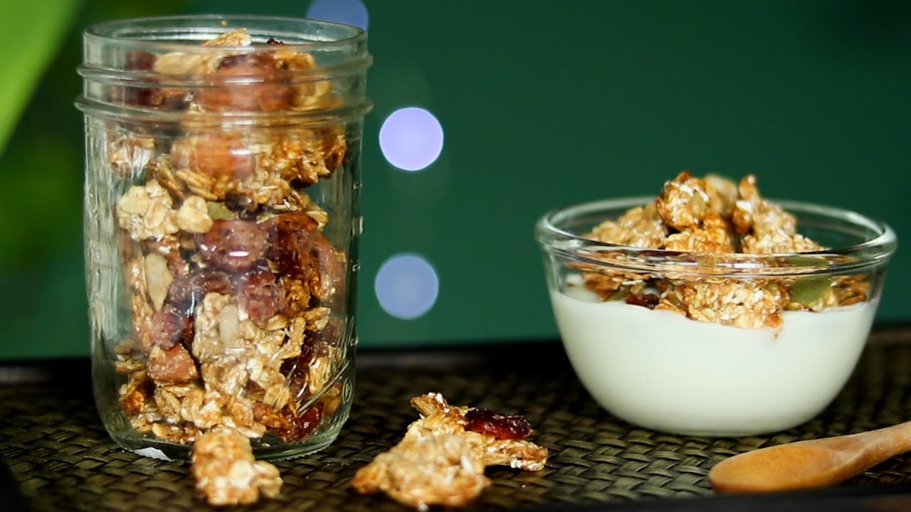 Esta es la granola más saludable del mundo! SIN AZÚCAR, SIN ACEITE. Muy fácil y rápida