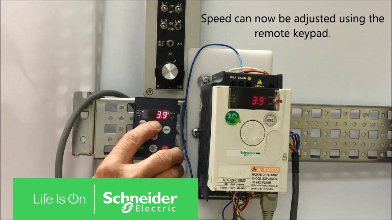 Switching Altivar 12 Speed Control from Terminals to Remote Keypad | Schneider Electric Support
