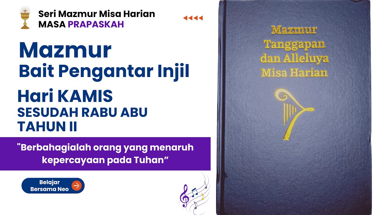 Mazmur Tanggapan KAMIS SESUDAH RABU ABU Tahun II - Misa Harian 19 Februari 2026