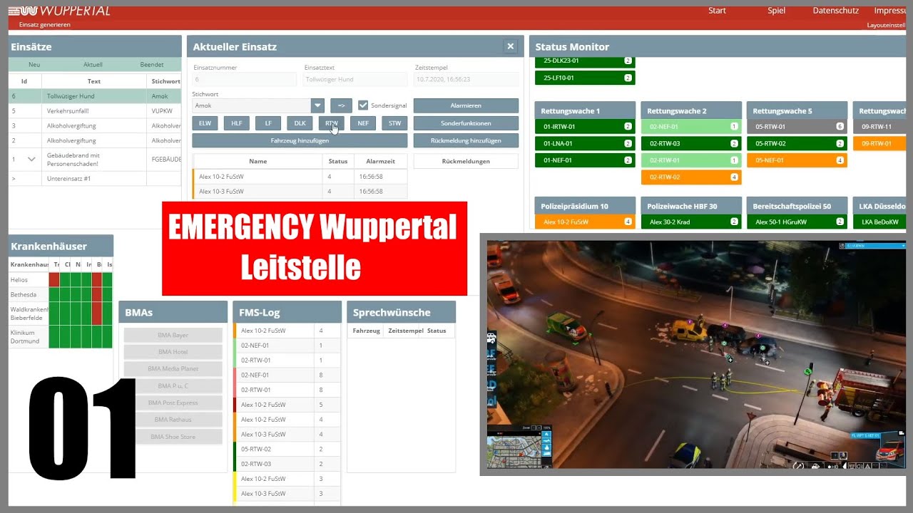 Neuer Leitstellenmodus und Großalarm | EM5 Wuppertal Leitstelle | 01
