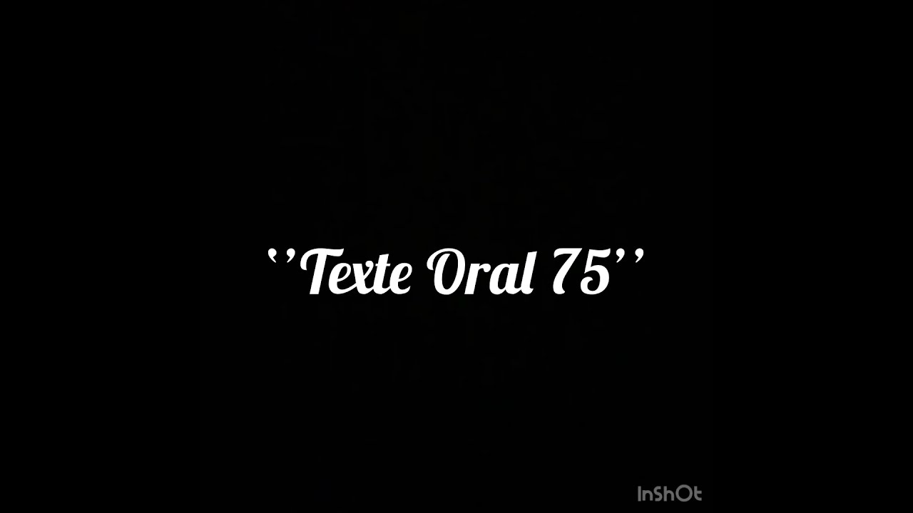 {Texte Oral #75} «Retrouvailles»