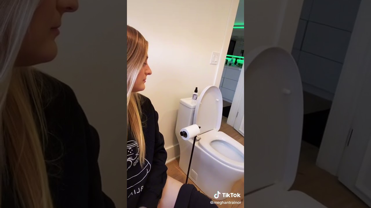 Meghan Trainor shows the 2 toilets in her bathroom