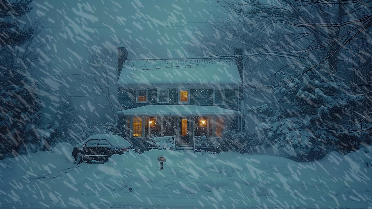 Epic Blizzard in House Old | Howling Wind & Blowing Snow | Sounds for Sleep, Study & Relaxation