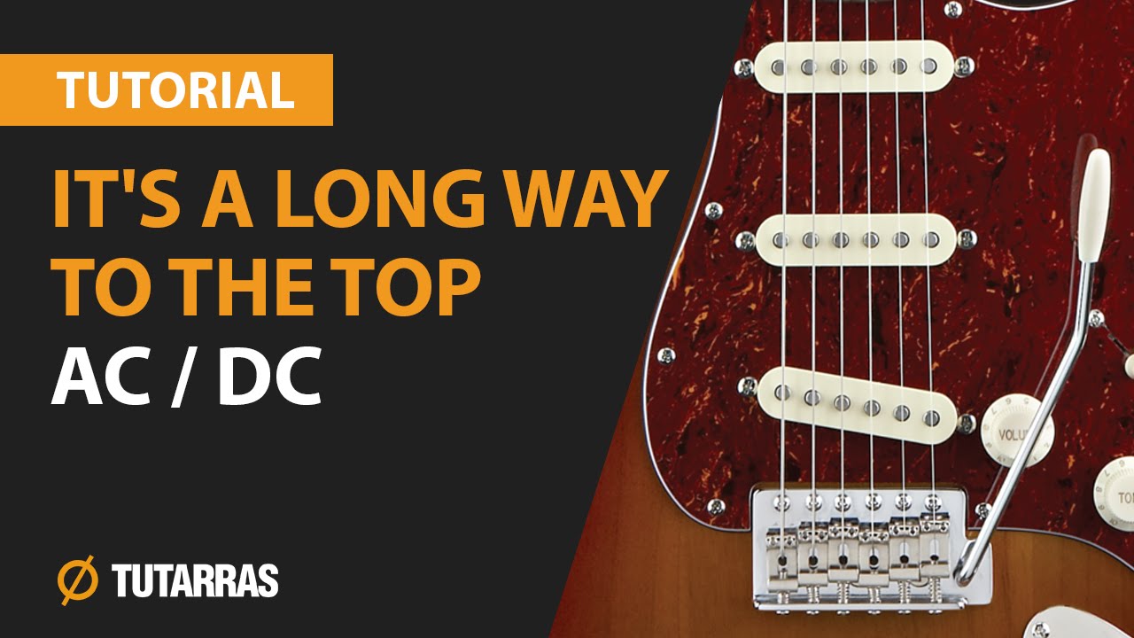 IT'S A LONG WAY TO THE TOP - AC DC Como tocar en Guitarra electrica CLASE TUTORIAL