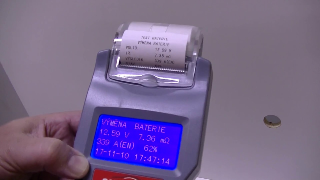 35908T - Tester akumulátorů s tiskárnou 3v1