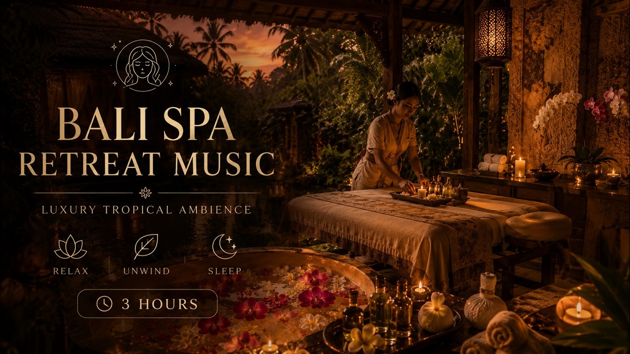 Bali Spa Retreat Music 🌺 Luxury Tropical Ambience | Deep Relaxation & Healing Energy 3-Hour