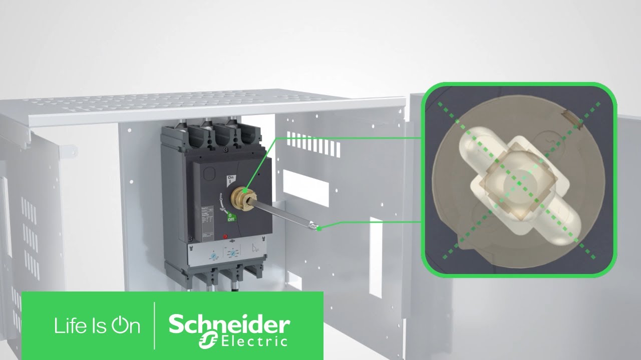 EasyPact MCCB CVS EZC 400-630A Extended Rotary Handle Installation | Schneider Electric Support