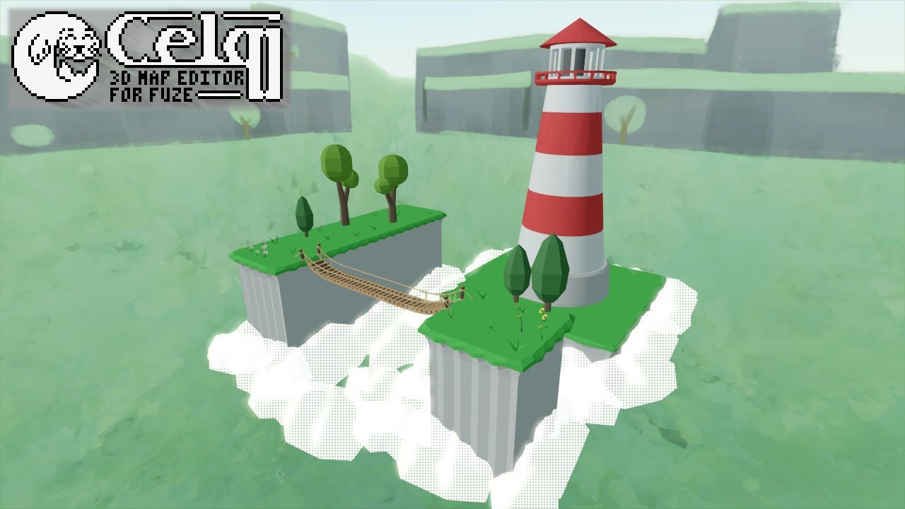 Building a cliffside scene | Celqi - 3D Map Editor for FUZE