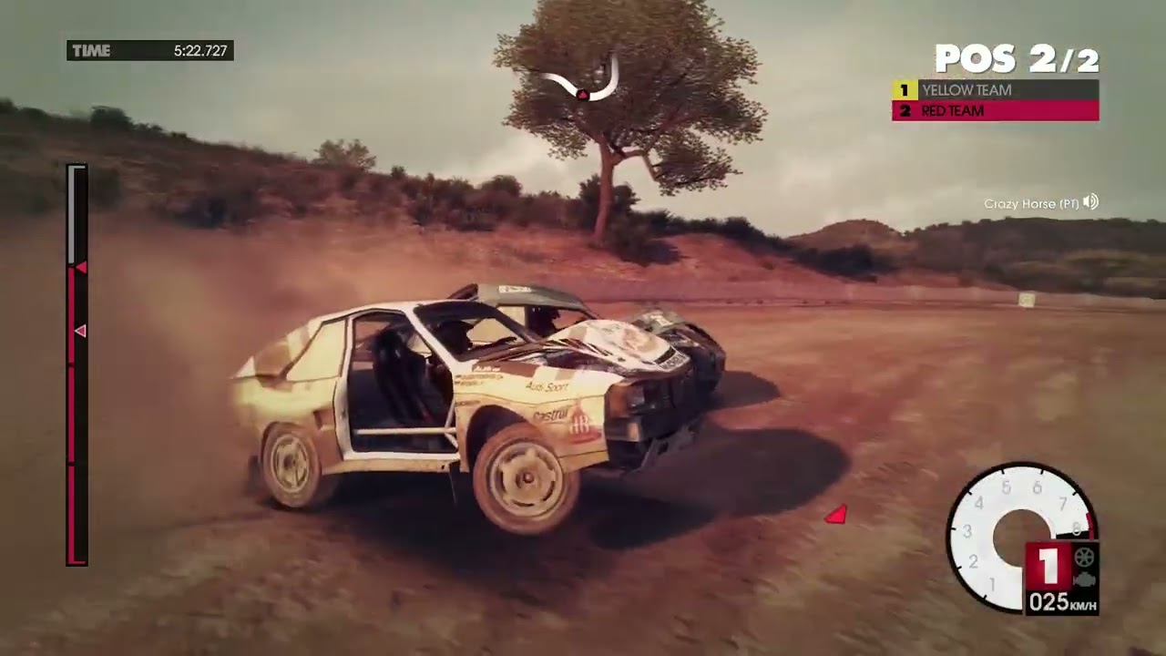 DiRT 3 Cat N Mouse 01.03.2026, 4vs4, I unblocked the mini sector 2 and GMC went as 3rd attacker..