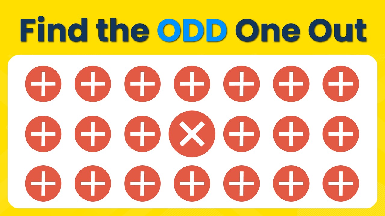 Spot the ODD One Out Challenge | Hard Visual Puzzle