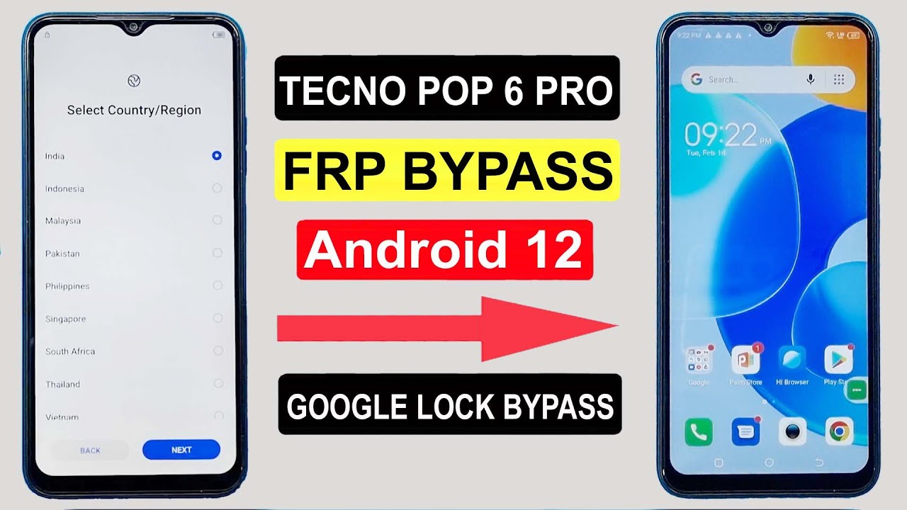 Tecno Pop 6 Pro (BE8) FRP Bypass Android 12 | Remove Google Account 2025