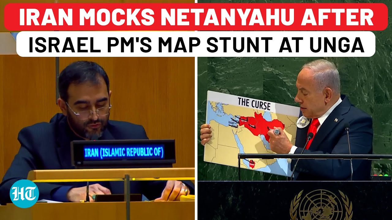 Iran Mocks Netanyahu Over Arrest Warrant After Israel PM's Map Stunt In UNGA Speech| Gaza| Nuclear
