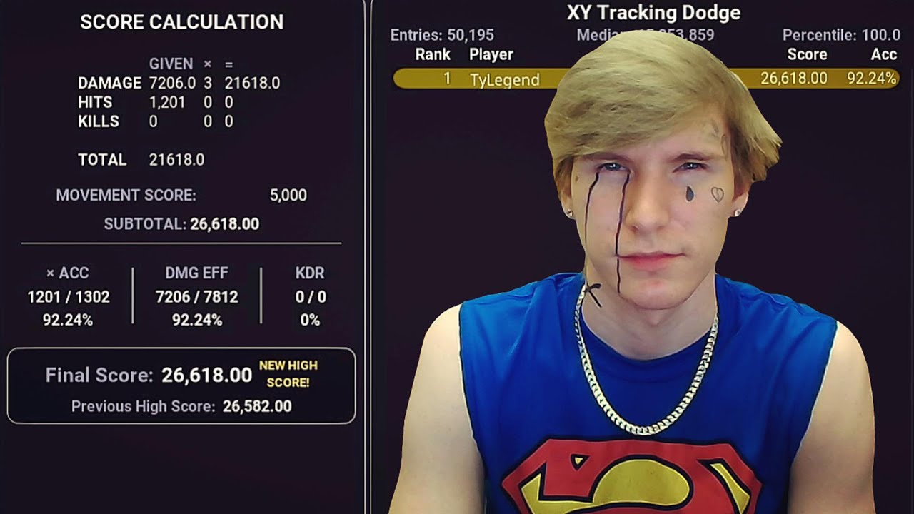 (RANK 1) XY TRACKING DODGE (92.24%) ACCURACY (WORLD RECORD) | Kovaak's Aim Training Exercise