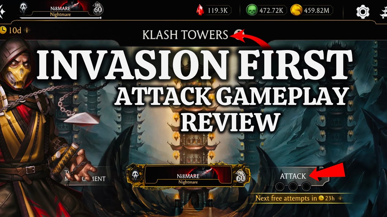 Klash Tower Invasion Phase Attack Gameplay Review | Mortal Kombat Mobile