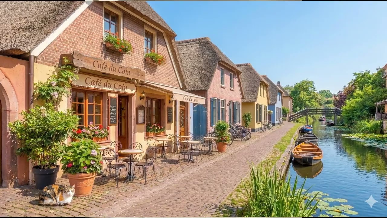 Enjoy a relaxed and calm afternoon at the river side at a coffee shop