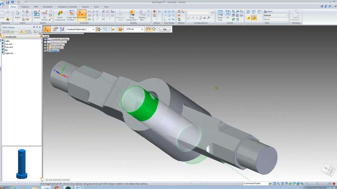 Knuckle join assembly cad drawings malayalam 