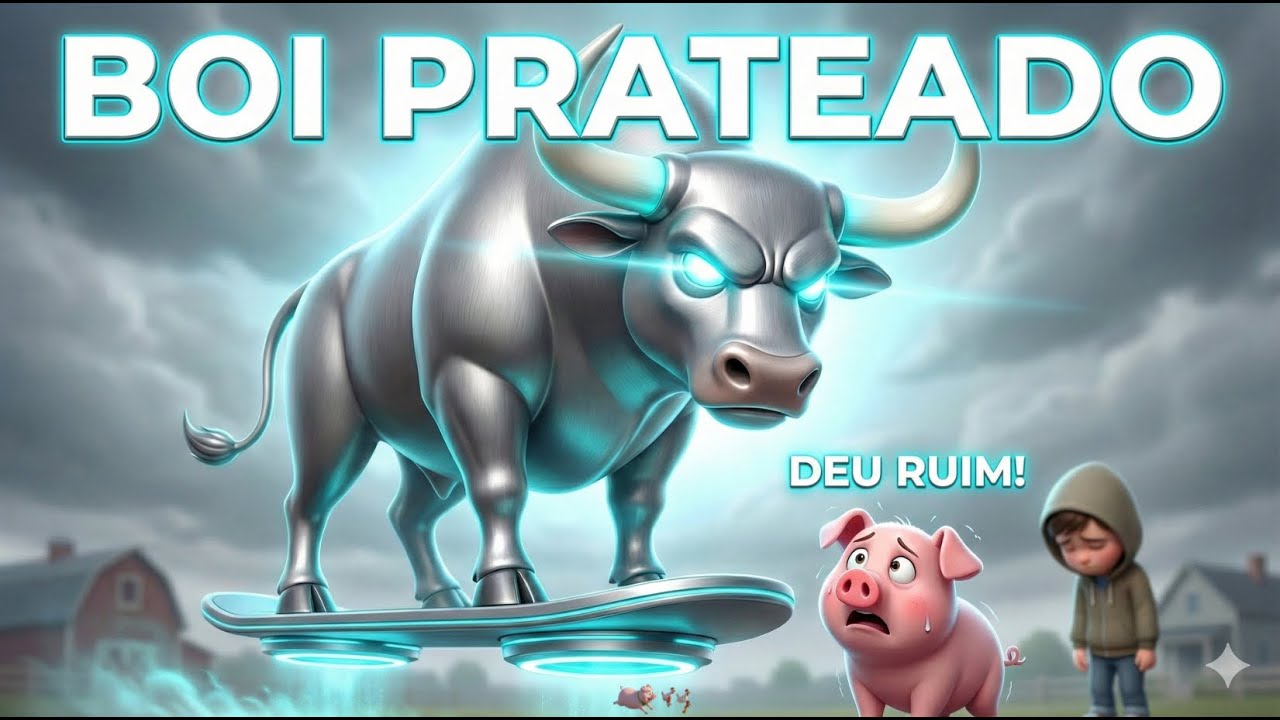 BOI PRATEADO 🐂⚡ O Herói Surfista | Música Infantil Educativa
