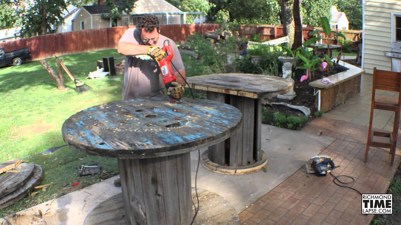 Building A Big Spool Table Time Lapse