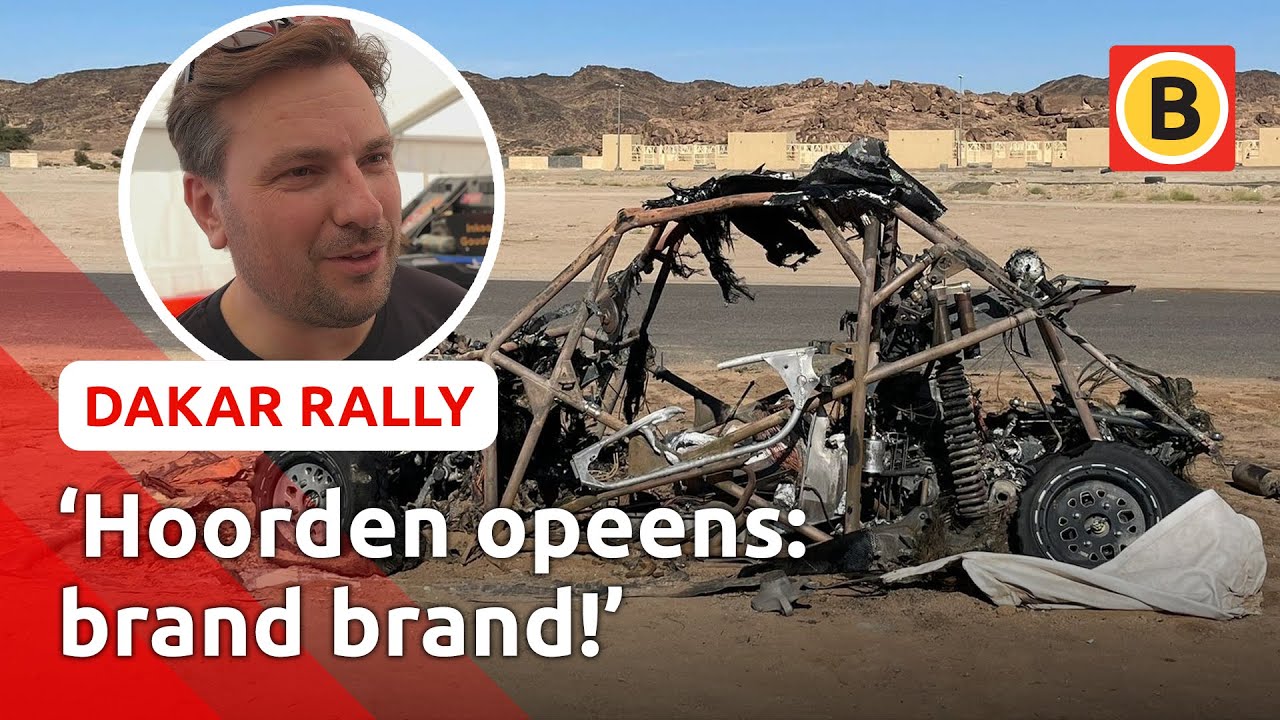Buggy vliegt in brand: eerste Brabantse uitvaller🔥 | Dakar Rally